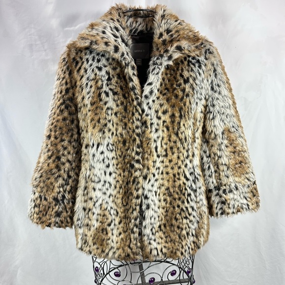 Kenna-T faux fur cheetah print jacket size XS - Picture 1 of 9